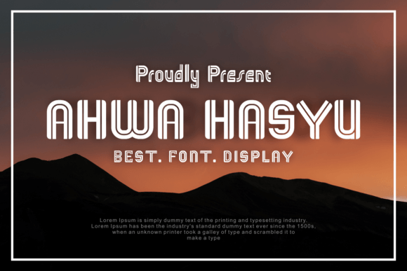 Ahwa Hasyu: A Bold Display Font for Modern Branding