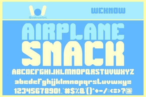 Airplane Snack Font: A Quirky Display Typeface for Creative Projects