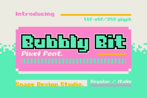 Bubbly Bit: The Retro Pixel Typeface for Scroll-Stopping Campaigns