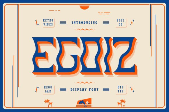 Egoiz: The Wavy Display Font for Handmade Creations