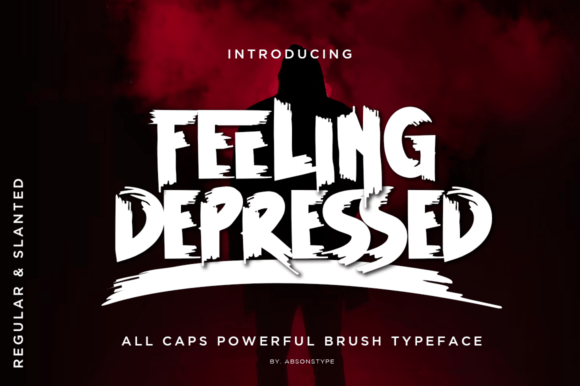 Feeling Depressed: A Modern Brush Display Font for Editorial Design