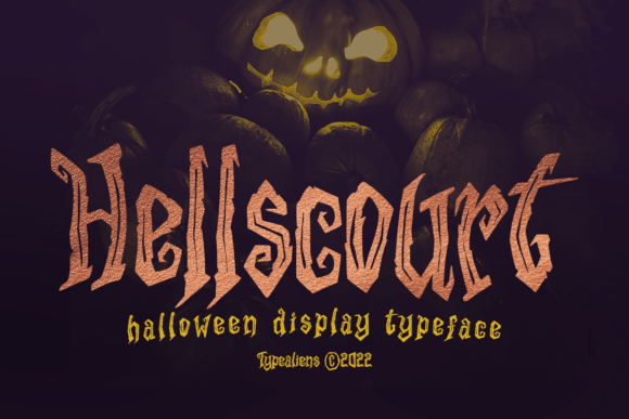 Hellscourt: The Spooky Display Font for Handmade Halloween Products
