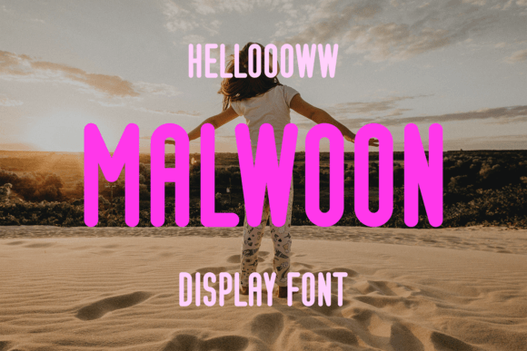 Malwoon: A Cool Display Font for Trendy Branding