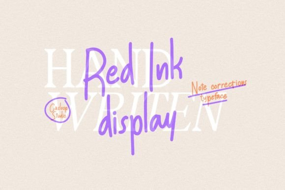 Red Ink: A Handwritten Display Font for Creative Projects