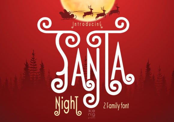 Santa Night Font for Festive Branding and Holiday Design