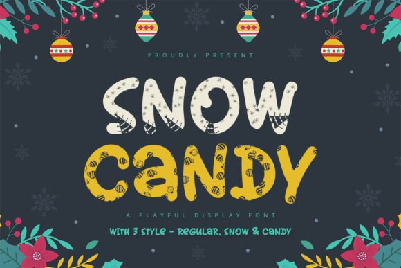 Snow Candy Font for Festive and Whimsical Designs